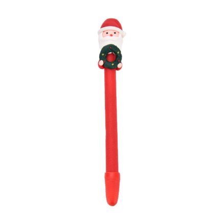 Christmas Santa Claus Crutches Style Soft Ceramic Ball Pen Cartoon Christmas Gifts Ballpoint 5