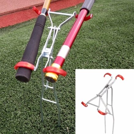 Adjustable Fishing Rod Double Pole Bracket Foldable Tool Standing Holder 2