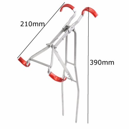 Adjustable Fishing Rod Double Pole Bracket Foldable Tool Standing Holder 4