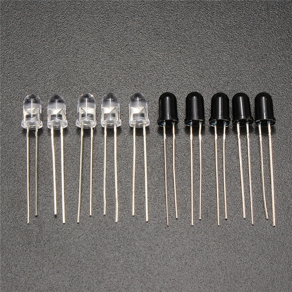 10pcs 5mm 940nm IR Infrared Diode Launch Emitter Receive Receiver LED 1 10pcs 5mm 940nm IR Infrared Diode Launch Emitter Receive Receiver LED
