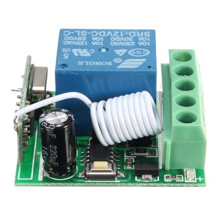 5Pcs DC12V 10A 1CH 433MHz Wireless Relay RF Remote Control Switch Receiver 6