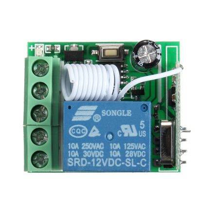 2Pcs DC12V 10A 1CH 433MHz Wireless Relay RF Remote Control Switch Receiver 7
