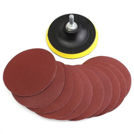10pcs 4 Inch 1000 Grit Sandpaper with Backer Pad and Drill Adapter 3