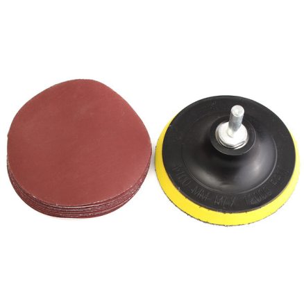 10pcs 4 Inch 1000 Grit Sandpaper with Backer Pad and Drill Adapter 4