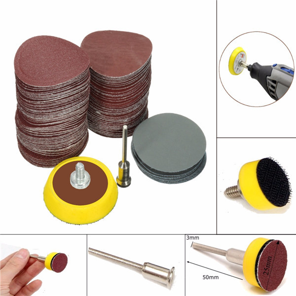100pcs 25mm 80-5000 Grit Sanding Paper with 1/8 Inch Sanding Pad Sandpaper 2 100pcs 25mm 80-5000 Grit Sanding Paper with 1/8 Inch Sanding Pad Sandpaper - Image 2