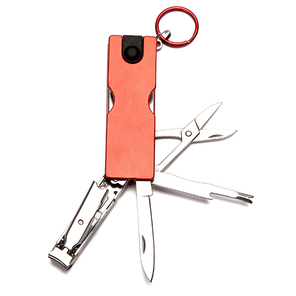 8 in 1 Multitool Manicure Tool Nail Clippers Keyring Accessories Nail File Cleaner LED Flashlight 5 8 in 1 Multitool Manicure Tool Nail Clippers Keyring Accessories Nail File Cleaner LED Flashlight - Image 5