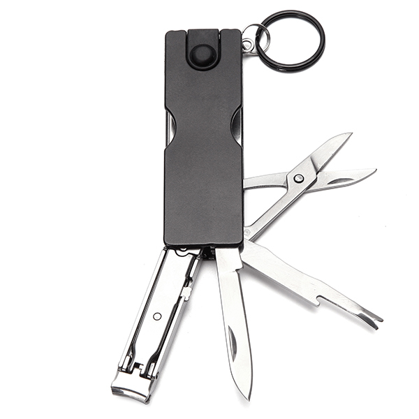 8 in 1 Multitool Manicure Tool Nail Clippers Keyring Accessories Nail File Cleaner LED Flashlight 7 8 in 1 Multitool Manicure Tool Nail Clippers Keyring Accessories Nail File Cleaner LED Flashlight - Image 7