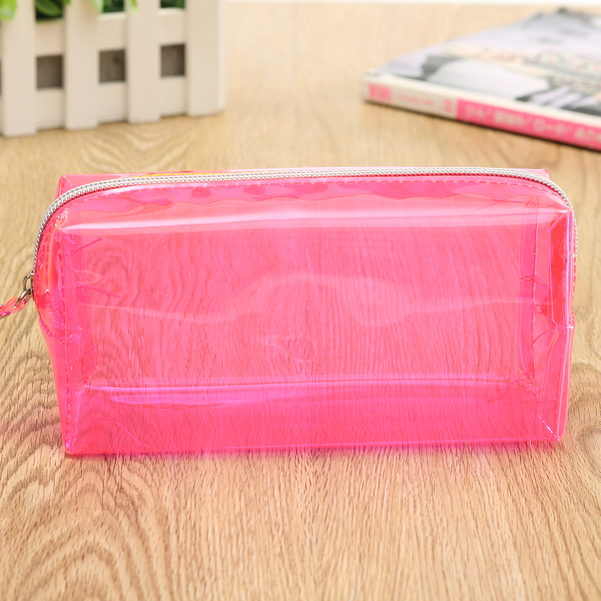 Clear Cosmetic Bags Pouch Zipper Toiletry Multifunctional Plastic PP Bag Lady Makeup Case L Size 4 Clear Cosmetic Bags Pouch Zipper Toiletry Multifunctional Plastic PP Bag Lady Makeup Case L Size - Image 4