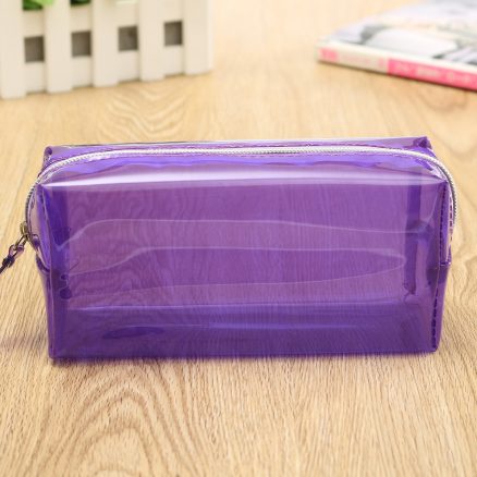 Clear Cosmetic Bags Pouch Zipper Toiletry Multifunctional Plastic PP Bag Lady Makeup Case L Size 5
