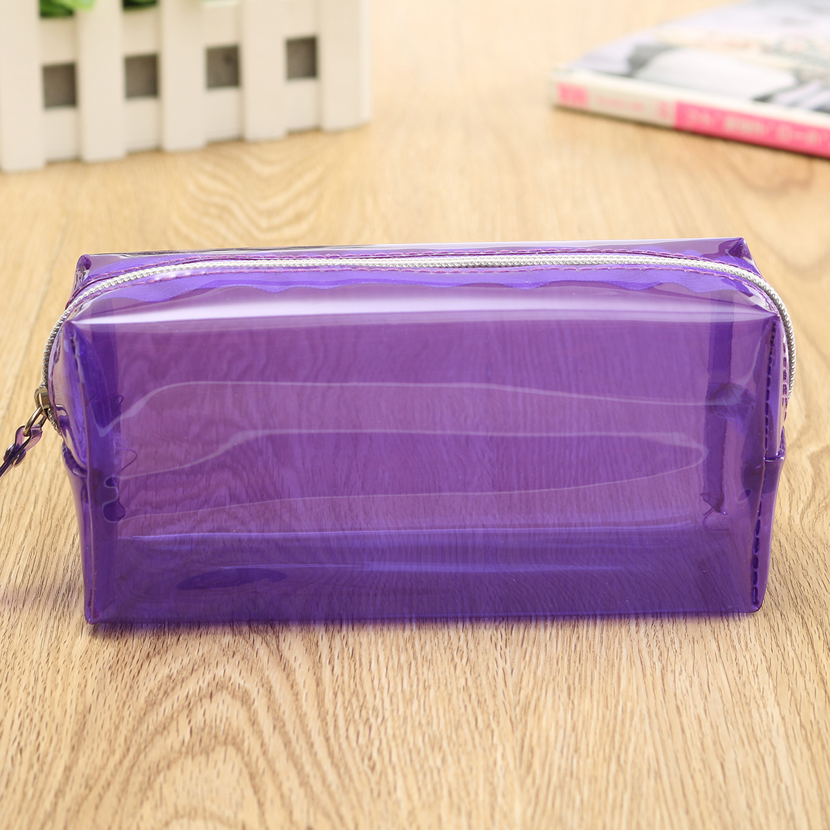 Clear Cosmetic Bags Pouch Zipper Toiletry Multifunctional Plastic PP Bag Lady Makeup Case L Size 5 Clear Cosmetic Bags Pouch Zipper Toiletry Multifunctional Plastic PP Bag Lady Makeup Case L Size - Image 5