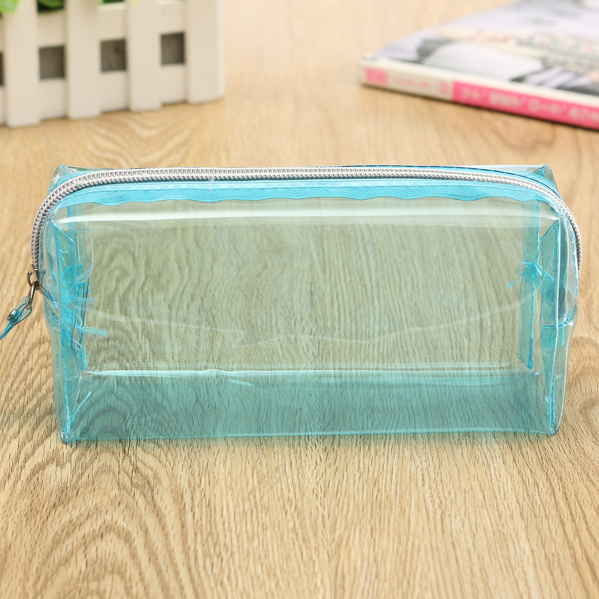 Clear Cosmetic Bags Pouch Zipper Toiletry Multifunctional Plastic PP Bag Lady Makeup Case L Size 6 Clear Cosmetic Bags Pouch Zipper Toiletry Multifunctional Plastic PP Bag Lady Makeup Case L Size - Image 6