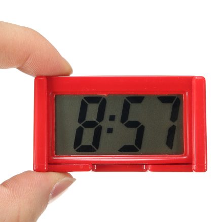 4 Colors Automotive Digital Car LCD Clock Self-Adhesive Stick On Time Portable 4