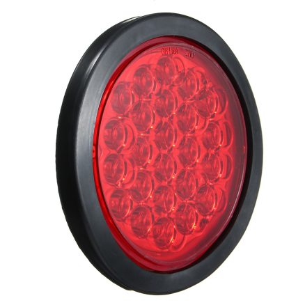 24 LED Red White Yellow Round Rear Tail Stop Light Brake Lamp Reflector for Truck Trailer Bus Boat 6