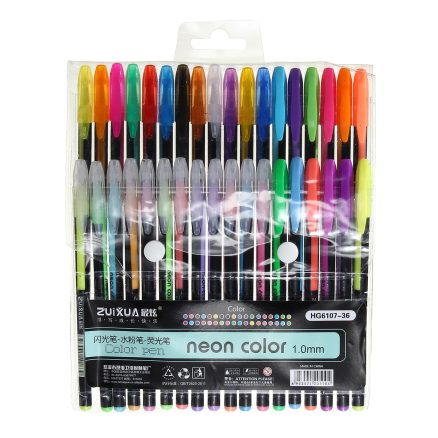 36 Colors Gel Pen Set Adult Coloring Book Ink Pens Drawing Painting Art School Supplies 6