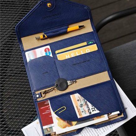 Honana HN-PB2 9 Colors Fashion Leather Travel Passport Holder Credit Card Tickets Organizer 2