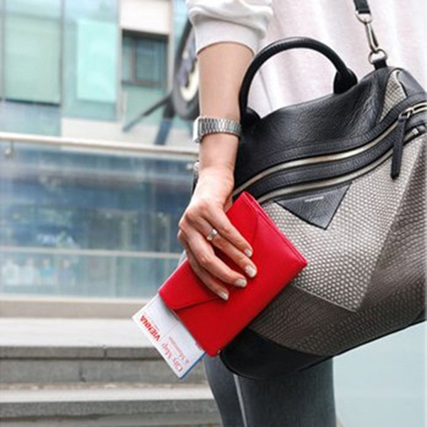 Honana HN-PB2 9 Colors Fashion Leather Travel Passport Holder Credit Card Tickets Organizer 5 Honana HN-PB2 9 Colors Fashion Leather Travel Passport Holder Credit Card Tickets Organizer - Image 5