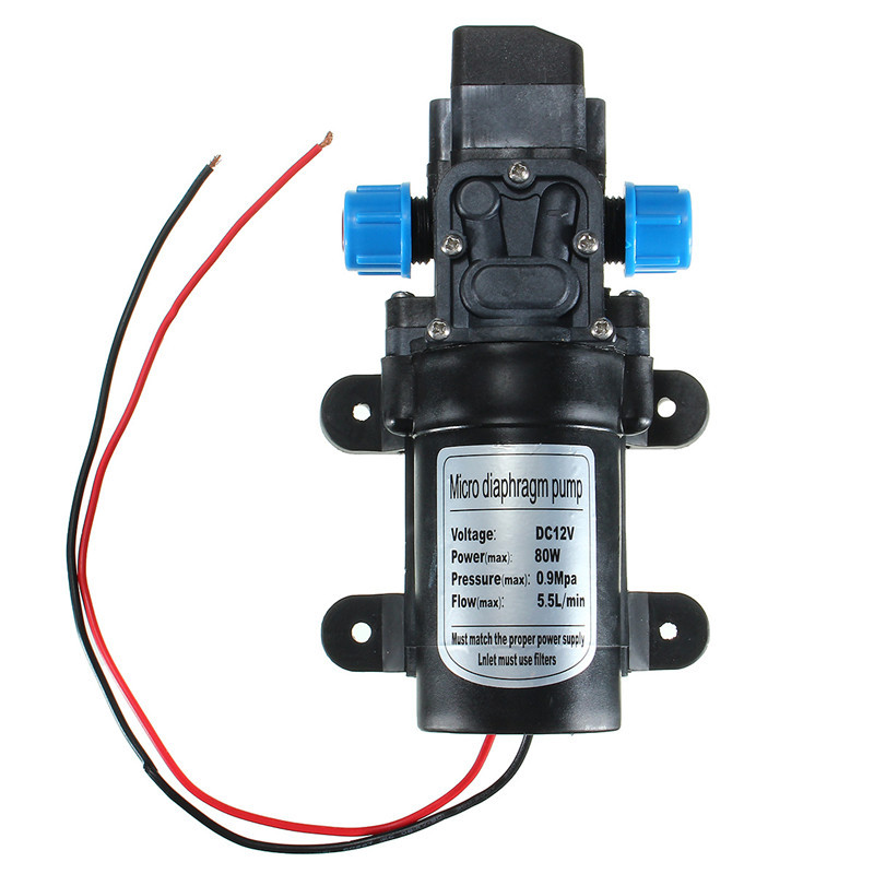 DC12V 80W 0142 Motor 5.5L/Min High Pressure Diaphragm Water Self Priming Pump 2