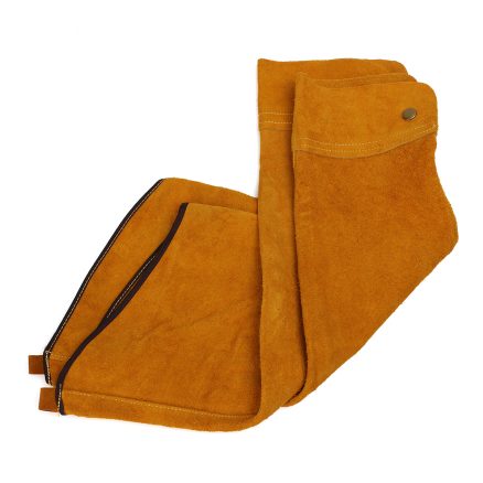 2pcs 23.6inch Cowhide Split Leather Welding Sleeves Protective Heat Arm Sleeve Tool 4
