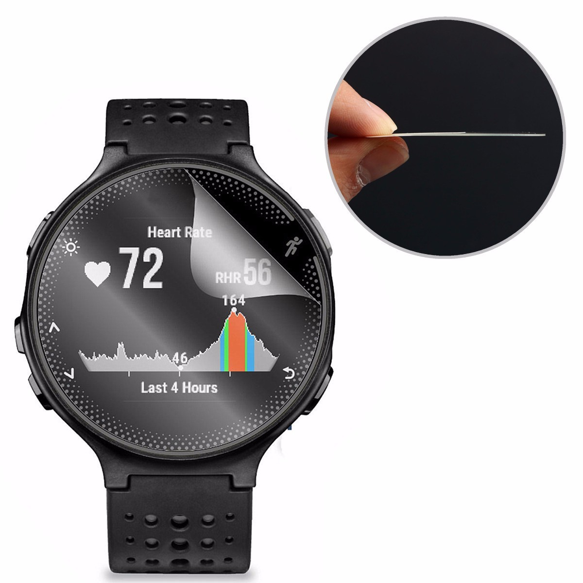 Anti-Scratch Clear Screen Protector Film Shield For Garmin Forerunner 235 Watch 3 Anti-Scratch Clear Screen Protector Film Shield For Garmin Forerunner 235 Watch - Image 3