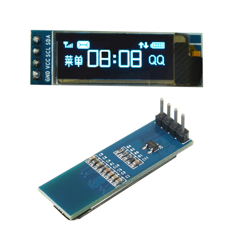 Geekcreit 0.91 Inch 128x32 IIC I2C Blue OLED LCD Display DIY Module SSD1306 Driver IC DC 3.3V 5V 1
