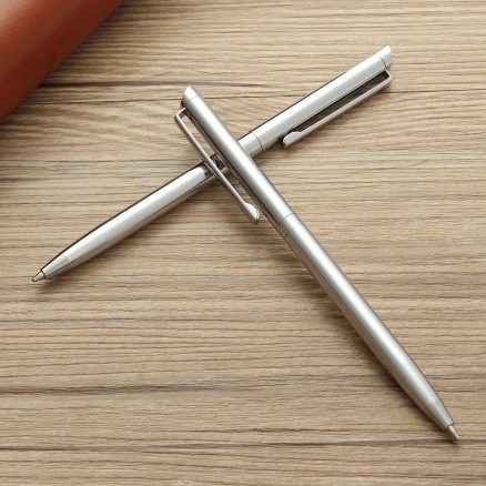 Pen Rotating Metal Ballpoint Stainless Steel Ball Pen Steel Pen Commercial Stationery School Office Supplies 2