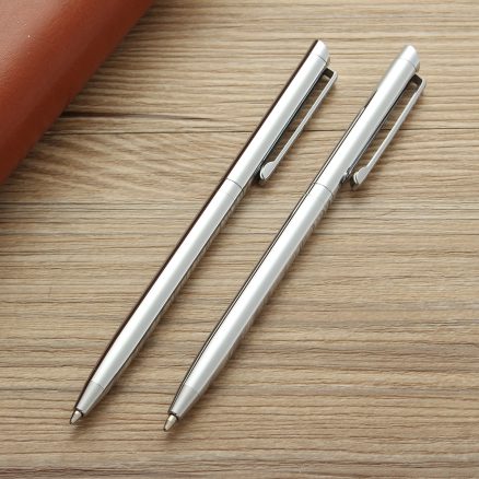 Pen Rotating Metal Ballpoint Stainless Steel Ball Pen Steel Pen Commercial Stationery School Office Supplies 5