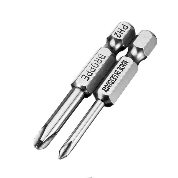 BROPPE 2Pcs 50mm Magnetic Y Shaped Screwdriver Bits 1/4 Inch Hex Shank 2