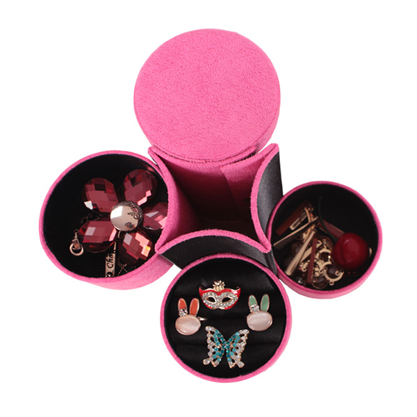 Honana HN-B18 3 Layers Storage Box Jewelry Necklace Earring Organizer Cylinder Holder 5 Honana HN-B18 3 Layers Storage Box Jewelry Necklace Earring Organizer Cylinder Holder - Image 5