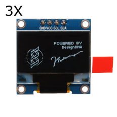 3Pcs 0.96 Inch 4Pin White IIC I2C OLED Display Module 12864 LED