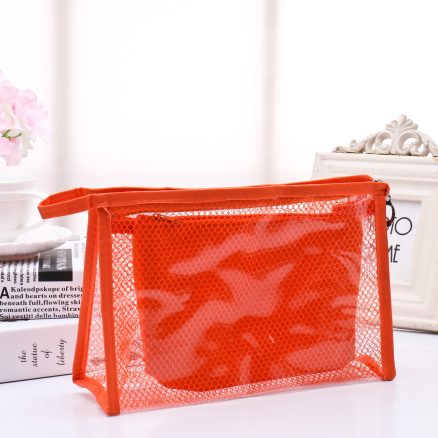 Honana BX-112 Waterproof PVC Cosmetic Bags Two-piece Suit Net Travel Makeup Transparent Bag 2