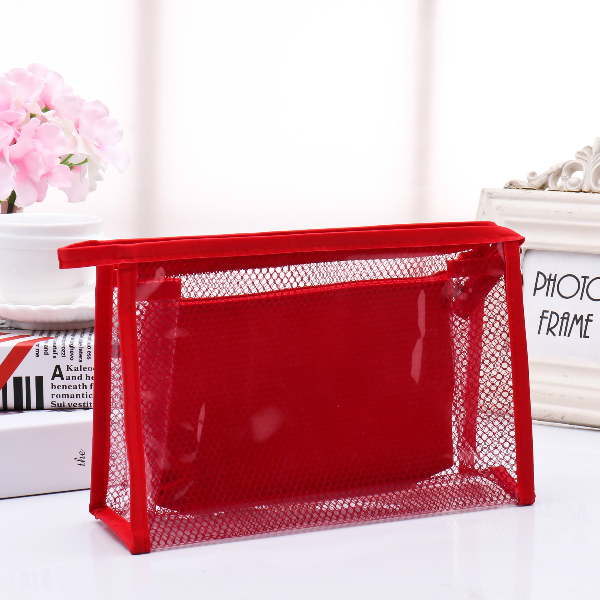 Honana BX-112 Waterproof PVC Cosmetic Bags Two-piece Suit Net Travel Makeup Transparent Bag 5 Honana BX-112 Waterproof PVC Cosmetic Bags Two-piece Suit Net Travel Makeup Transparent Bag - Image 5
