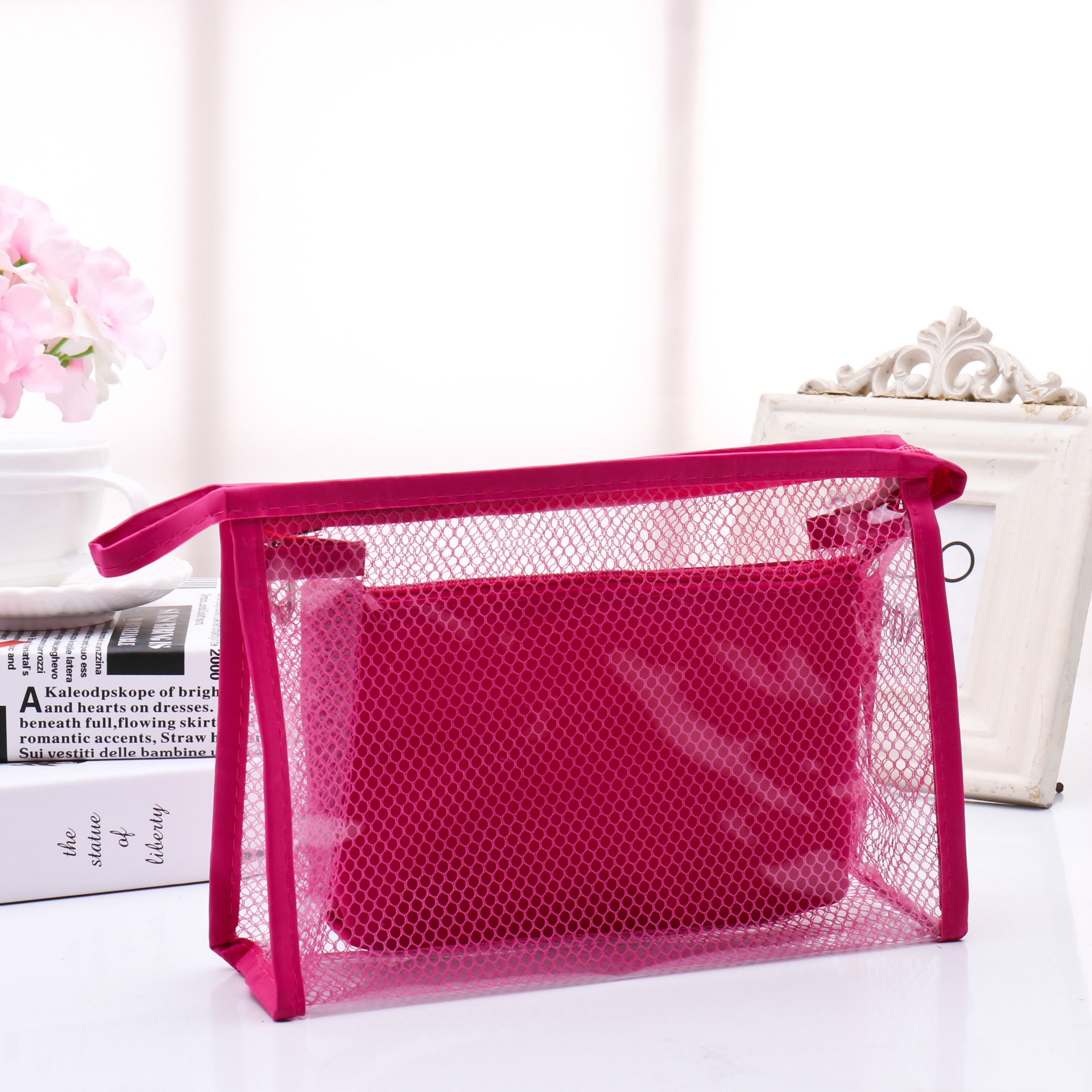 Honana BX-112 Waterproof PVC Cosmetic Bags Two-piece Suit Net Travel Makeup Transparent Bag 6 Honana BX-112 Waterproof PVC Cosmetic Bags Two-piece Suit Net Travel Makeup Transparent Bag - Image 6