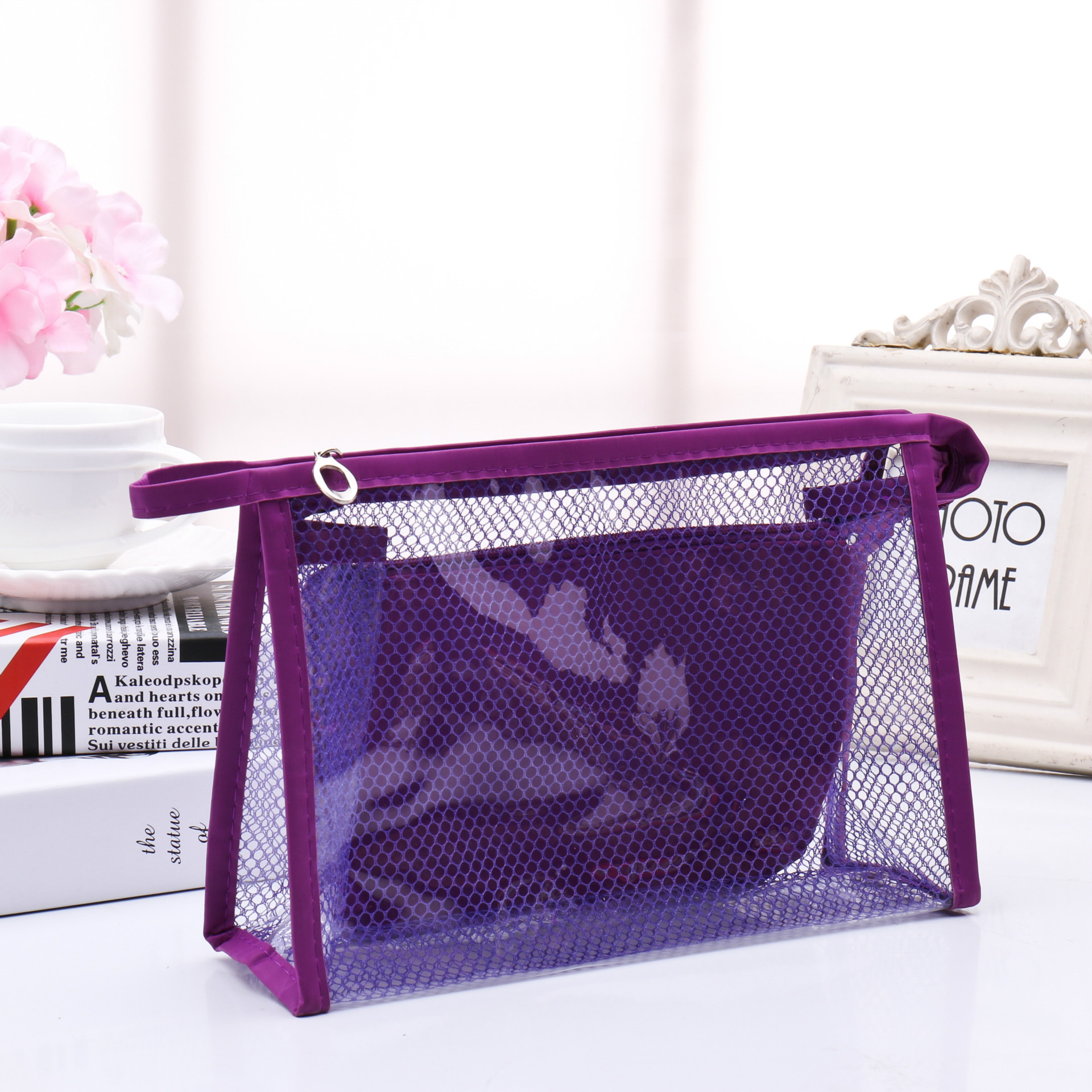 Honana BX-112 Waterproof PVC Cosmetic Bags Two-piece Suit Net Travel Makeup Transparent Bag 7 Honana BX-112 Waterproof PVC Cosmetic Bags Two-piece Suit Net Travel Makeup Transparent Bag - Image 7