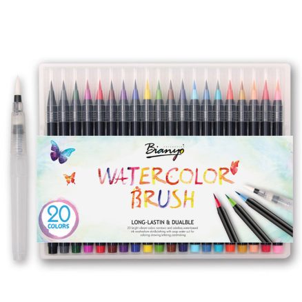 20 Colors Watercolor Drawing Writing Brush Artist Sketch Manga Marker Pen Set 1