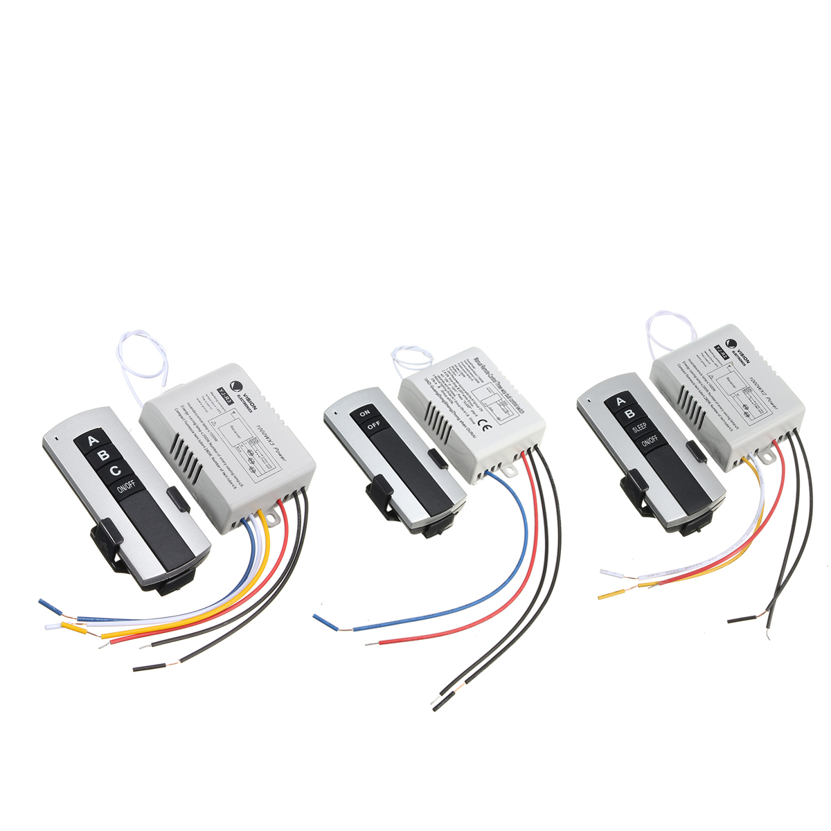 1/2/3 Channel Wireless Wall Lamp Switch Splitter Remote Control Receiver Transmitter 2 1/2/3 Channel Wireless Wall Lamp Switch Splitter Remote Control Receiver Transmitter - Image 2