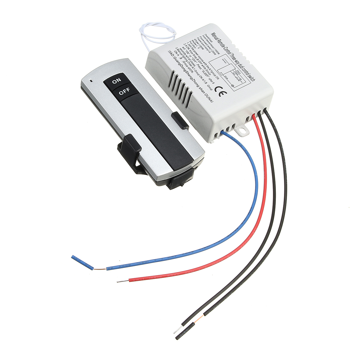 1/2/3 Channel Wireless Wall Lamp Switch Splitter Remote Control Receiver Transmitter 3 1/2/3 Channel Wireless Wall Lamp Switch Splitter Remote Control Receiver Transmitter - Image 3