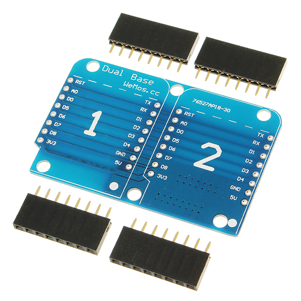 Double Socket Dual Base Shield For D1 Mini NodeMCU ESP8266 DIY PCB D1 Expansion Board 1