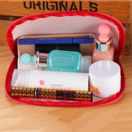 Honana HN-CB06 PU Cosmetic Storage Bag 10 Colors Portable Waterproof Travel Toiletry Makeup Bag 3