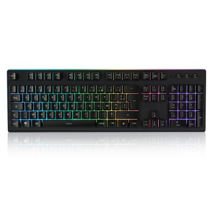 Meco 104 Keys German Layout Keyboard RGB LED Effects With Mechanical Handfeel Gaming Keyboard 1
