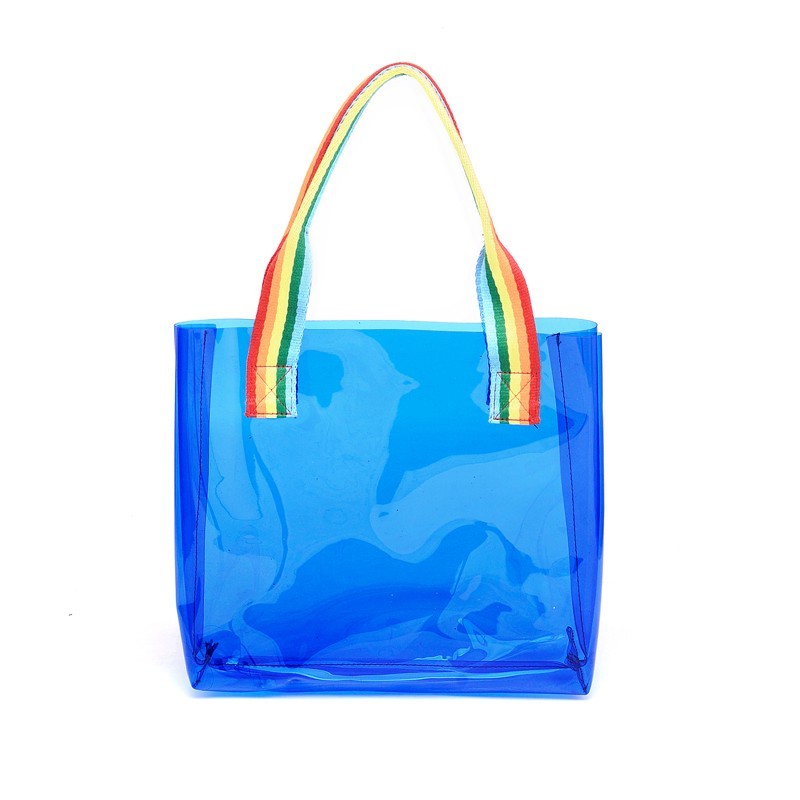 Honana HN-B65 Colorful Waterproof PVC Travel Storage Bag Clear Large Beach Outdoor Tote Bag 1