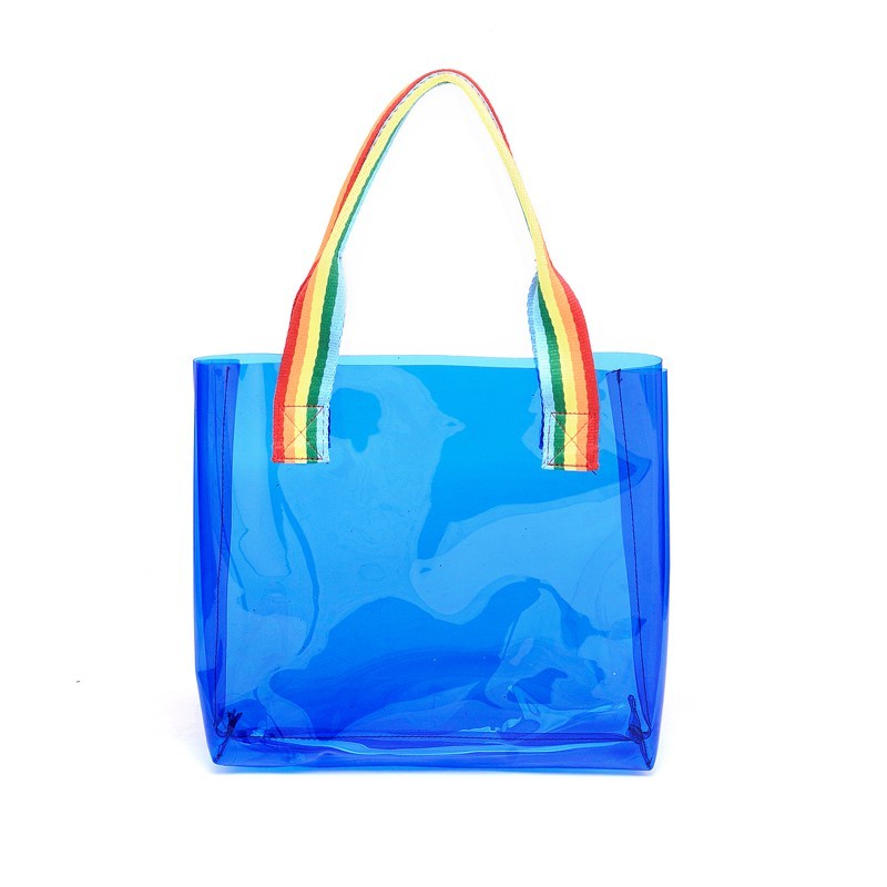 Honana HN-B65 Colorful Waterproof PVC Travel Storage Bag Clear Large Beach Outdoor Tote Bag 2