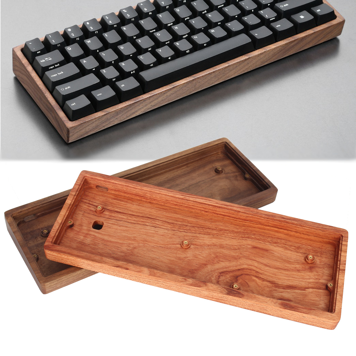 GH60 Solid Wooden Case Customized Shell Base for 60% Mini Mechanical Gaming Keyboard 2
