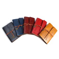 Butterfly Girls Leather Cover Vintage Travel Journal Notebook Kraft Paper Diary Planner Stationery