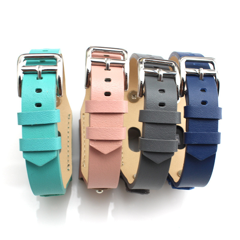 Colorful Leather Replacement Wrist Strap for Xiaomi Miband 2 Wristband 2 Colorful Leather Replacement Wrist Strap for Xiaomi Miband 2 Wristband - Image 2