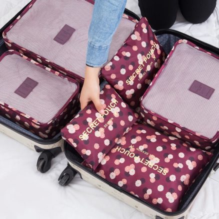 Honana HN-TB37 6Pcs Set Travel Luggage Storage Bag Portable Suitcase Clothes Organizer 2