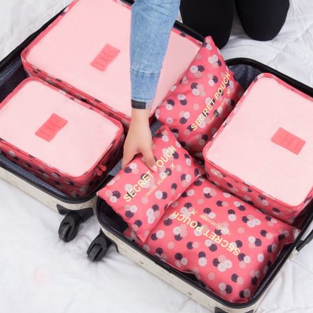 Honana HN-TB37 6Pcs Set Travel Luggage Storage Bag Portable Suitcase Clothes Organizer 3