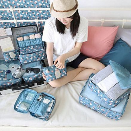 Honana HN-TB37 6Pcs Set Travel Luggage Storage Bag Portable Suitcase Clothes Organizer 5