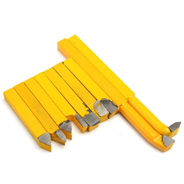 9pcs 8x8mm YW1 Carbide Lathe Turning Tool Holder Yellow 3 9pcs 8x8mm YW1 Carbide Lathe Turning Tool Holder Yellow - Image 3