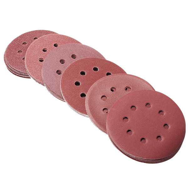 60Pcs 5 Inch 8-hole Hook Loop Sanding Discs Sandpaper 60/80/120/180/240/320 Grit 3 60Pcs 5 Inch 8-hole Hook Loop Sanding Discs Sandpaper 60/80/120/180/240/320 Grit - Image 3