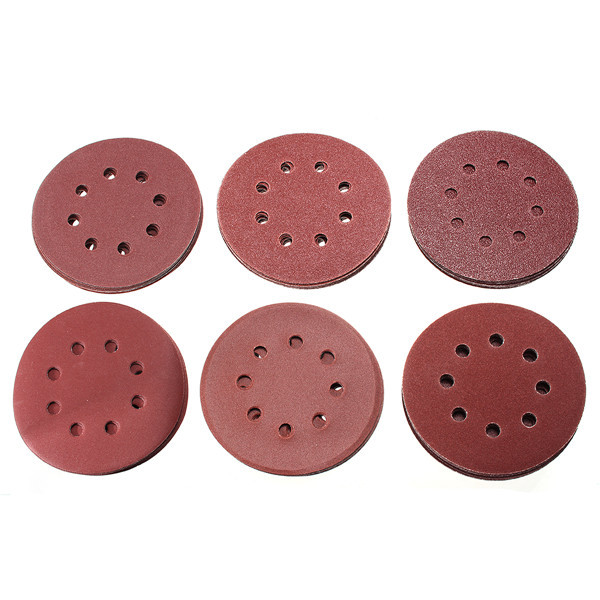 60Pcs 5 Inch 8-hole Hook Loop Sanding Discs Sandpaper 60/80/120/180/240/320 Grit 4 60Pcs 5 Inch 8-hole Hook Loop Sanding Discs Sandpaper 60/80/120/180/240/320 Grit - Image 4